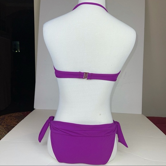 KORAL Swim Bikini Set Bandeau Top Tie Bottoms S/M - Picture 5 of 17